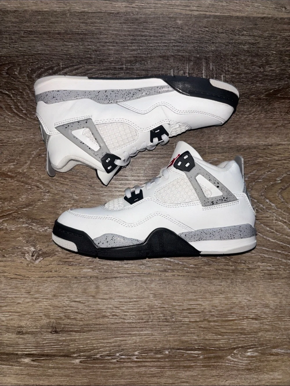 Jordan Kids White, Black & Gray Sneakers